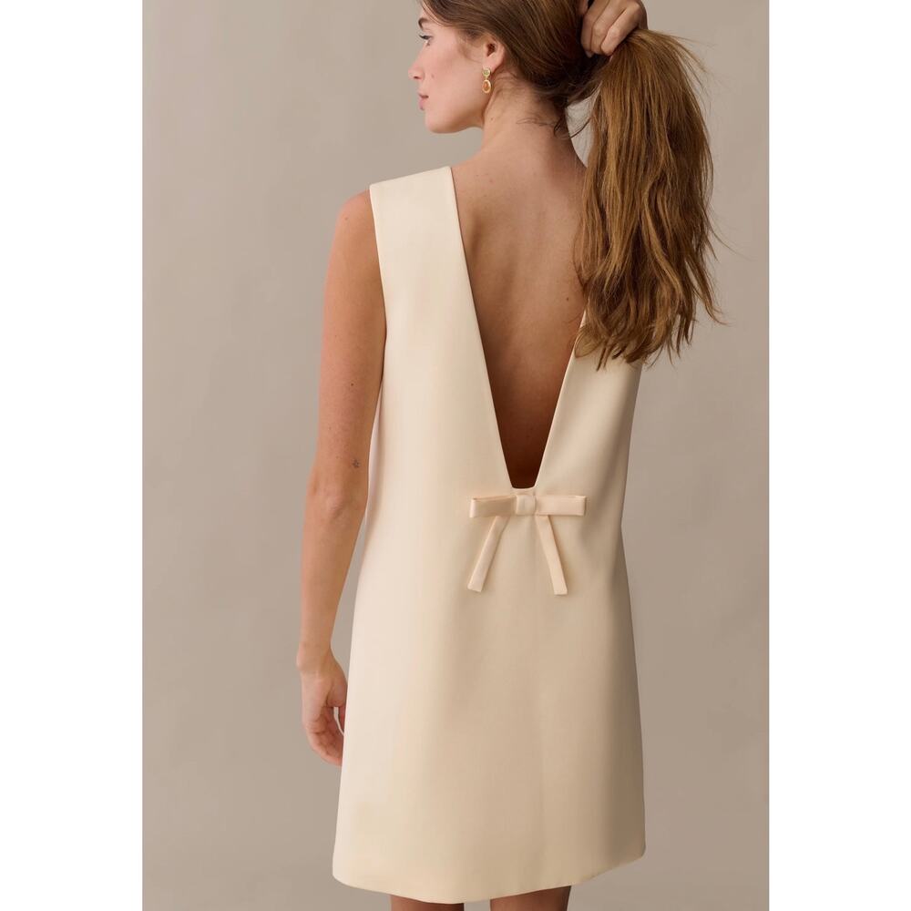 New O.P.T Anora Dress buttermilk yellow $197 sz 4 - Picture 3 of 5